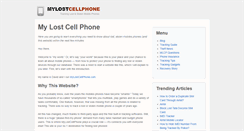 Desktop Screenshot of mylostcellphone.com