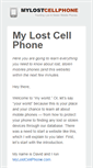 Mobile Screenshot of mylostcellphone.com