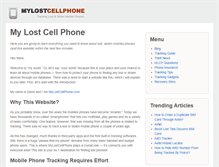 Tablet Screenshot of mylostcellphone.com